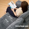 135.5" Striped Corduroy U-Shaped Modular Sectional Sofa with Reversible Chaise - 3 of 4