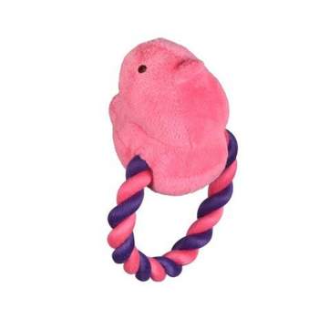 Peeps Squeaky Rope Dog Toy (Pink Chick)