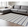 HomeRoots 8' X 11' Blue And Ivory Striped Dhurrie Hand Woven Stain Resistant Area Rug - 2 of 4