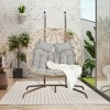 JUJABU Double Outdoor Rattan Hanging Chair with Cushions, Suitable for Balcony, Terrace and Garden Leisure - 4 of 4