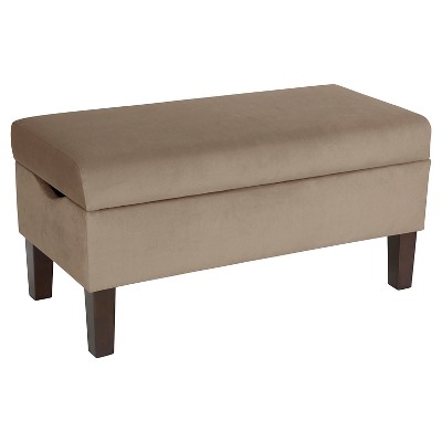 Skyline Bedroom Velvet Storage Bench - Skyline Furniture