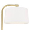 360 Lighting Serra Modern 64" Tall Standing Floor Lamps Set of 2 Lights Curved Chairside Arc Foot Switch Offset Arm Metal Warm Gold Finish Living Room - 3 of 4