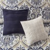 Sapphtopaz 6 Piece Comforter Set Bedding Set Plant Print and Solid Beige Color Back Soft Reversible Cotton Quilt Set - 4 of 4