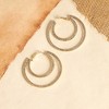 SOHI Women's California Gold Casual Hoop Earrings - 2 of 4