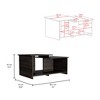 Vynxaria Espresso Coffee Table with Open Shelf - Modern Elegance for Your Living Space - 4 of 4