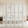 PexFix Room Divider Folding Screen Room Divider with Carved Floral Pattern for Home Office Garden Bedroom Paulownia Wood - 2 of 4