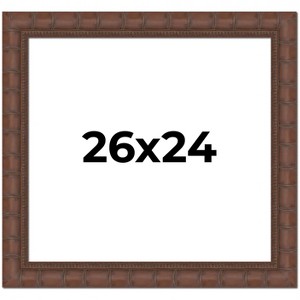 PosterPalooza | 26x24 Wide Bamboo Picture Frame, UV Acrylic, 4 Finishes - Brown, Black, Silver, and Natural - 1 of 4