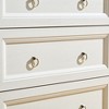 HDZNVF Farmhouse 5 Drawers Dresser Chests for Bedroom, Wood Rustic Tall Chest of Drawers, Walnut - 2 of 4