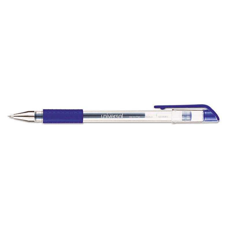 UNIVERSAL Roller Ball Stick Gel Pen Blue Ink Medium Dozen 39511, 1 of 3