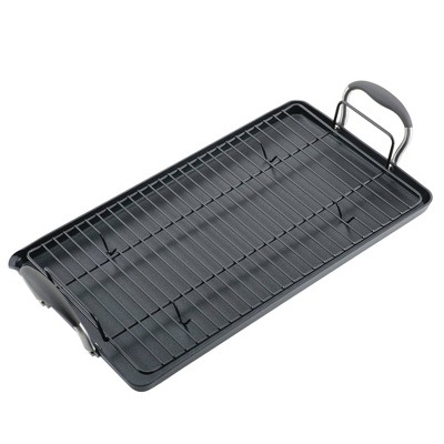 Advanced Home 10"x18" Moonstone Hard-Anodized Double Burner Griddle