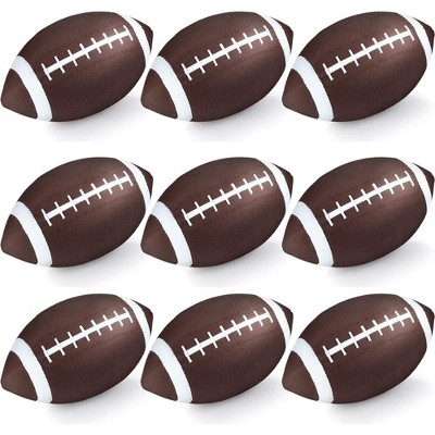 Probe Hues 9-Pack 9-Inch Rubber Footballs for Kids, Outdoor Playground Play