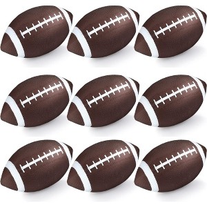 Probe Hues 9-Pack 9-Inch Rubber Footballs for Kids, Outdoor Playground Play - 1 of 3