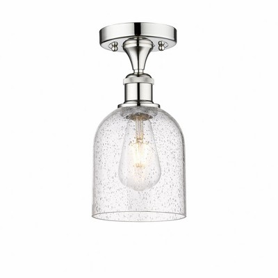 Bella - 1 Light Semi-Flush Mount In Industrial Style-9.63 Inches Tall and 5.5 Inches Wide