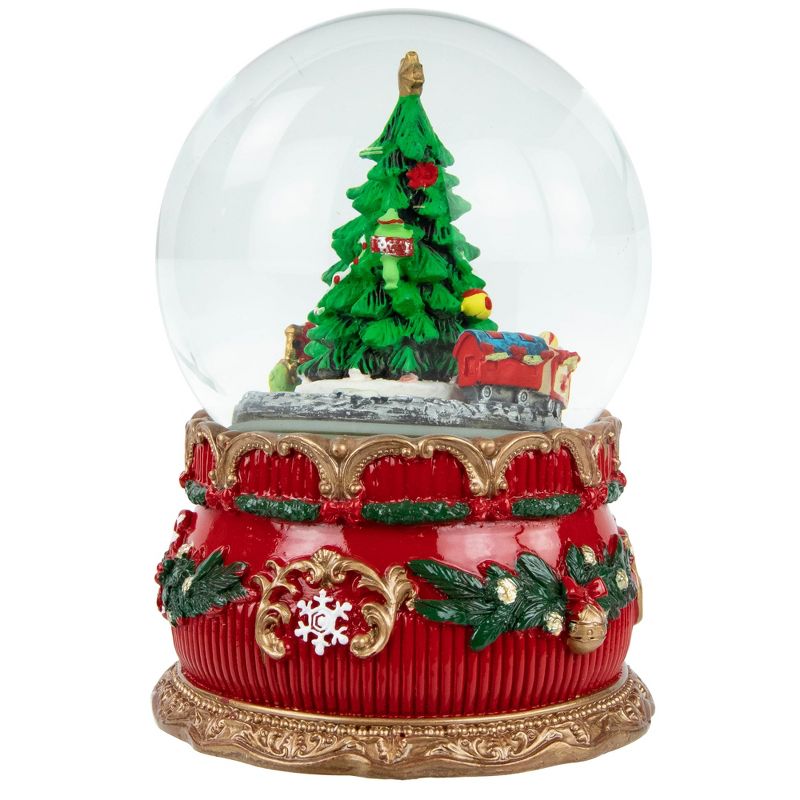 Northlight 5.5" Musical Christmas Tree and Train Water Globe, 5 of 6