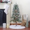 Northlight Pre-Lit Medium Flocked Alpine Artificial Christmas Tree - 4' - Clear Lights - 2 of 4