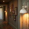 Vintage Wall Sconce Light Fixture, Rustic Farmhouse Metal Wall Lamp, Handcrafted Distressed Finish, E26 Base - 2 of 4
