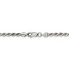 Black Bow Jewelry 2.75mm Rhodium Plated Sterling Silver Diamond Cut Rope Necklace - 4 of 4