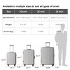 YONWAY 3 Piece Luggage Set, Travel Lightweight Suitcases with Rolling Wheels & TSA lock, Carry on Luggages for Business, Trip - 3 of 4