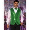 INSPIRE CHIC Men's V-Neck Disco Party Shiny Sequins Waistcoat with Bowtie - 2 of 4