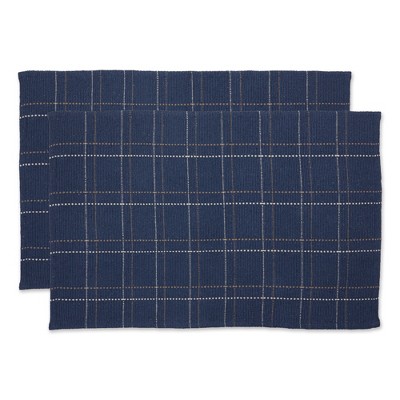 Design Imports Rustic Plaid - French Blue - 2 X 3 Ft - Set/2