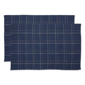Design Imports Rustic Plaid - French Blue - 2 X 3 Ft - Set/2 - 1 of 4