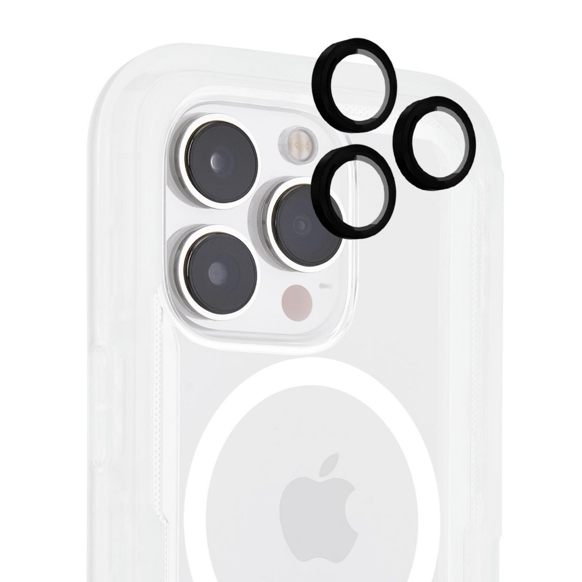 Pelican Apple iPhone 14 Pro/iPhone 14 Pro Max Aluminum Ring Camera Lens Protectors - Black - thumbnail 2