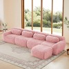 KWPZQEB Modular Sofa, Modern Plush Sectional Sofa with Deep Seat & Pillows, 2/3/4-Seater Comfy Couches w/ Anti-Slip Design for Living Rooms, 4 Color - 3 of 4