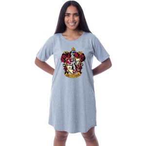 Harry Potter Womens' Hogwarts All Houses Nightgown Sleep Pajama - 1 of 3