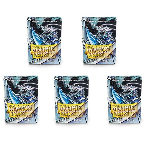 Dragon Shield 5 Packs Dragon Shield Matte Mini Japanese Clear 60 ct Card Sleeves Value Bundle! - image 1 of 4