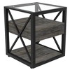 KIGFTSOD Modern End Table with Drawer,Gray - 3 of 4