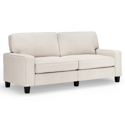 Creamy Comfort Recliner with Wood Accents and Removable Cushions