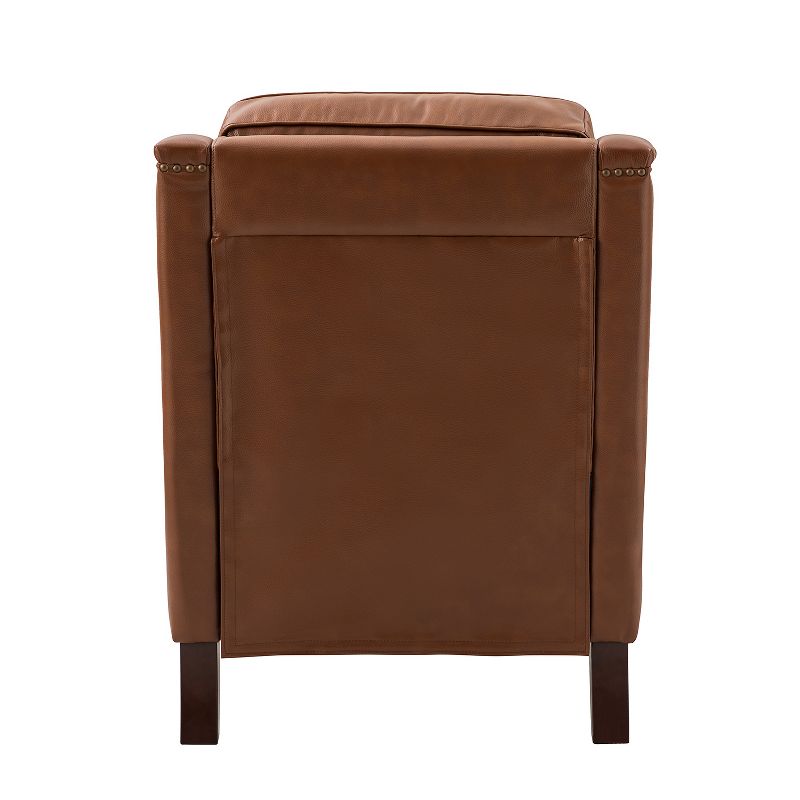 Regina 27.56" Wide Genuine Leather Armchair with Removable Cushions and English Arms  | ARTFUL LIVING DESIGN, 4 of 11