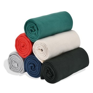 Aoibox Fleece Throw Blankets Set of 6, Soft Cozy Lightweight Warm for Home, Bed, Sofa, Couch, Dorm, Office, Travel, Gifts, Pet-Friendly - 1 of 4