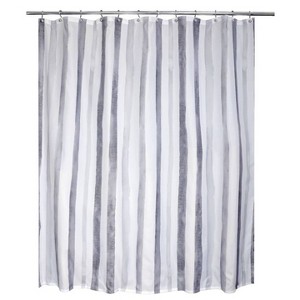 Watercolour Striped Fabric Shower Curtain - Moda at Home - 1 of 2