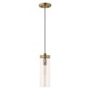 Livex Lighting Art Glass 1 - Light Pendant in  Antique Brass - 2 of 4