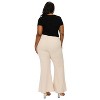 L I V D Women's High Waisted Button Detail Flare Pants - 3 of 3