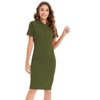 Coolmee Women's Easy Classic Short Sleeve Stretch Cotton Polo Dress Causal A Line Mini Dress - 4 of 4