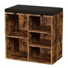 Shoe Bench with Cushion, Storage Bench with Padded Seat - 4 of 4