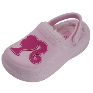 Barbie Toddler Girls' Faux Fur Lined Clogs with Adjustable Strap - 1 of 4