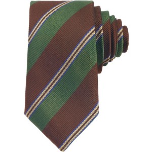 INSPIRE CHIC Men's Stripe Self-Tied Skinny Silk Slim Necktie for Graduation Wedding Party Uniforms 1Pc - 1 of 4