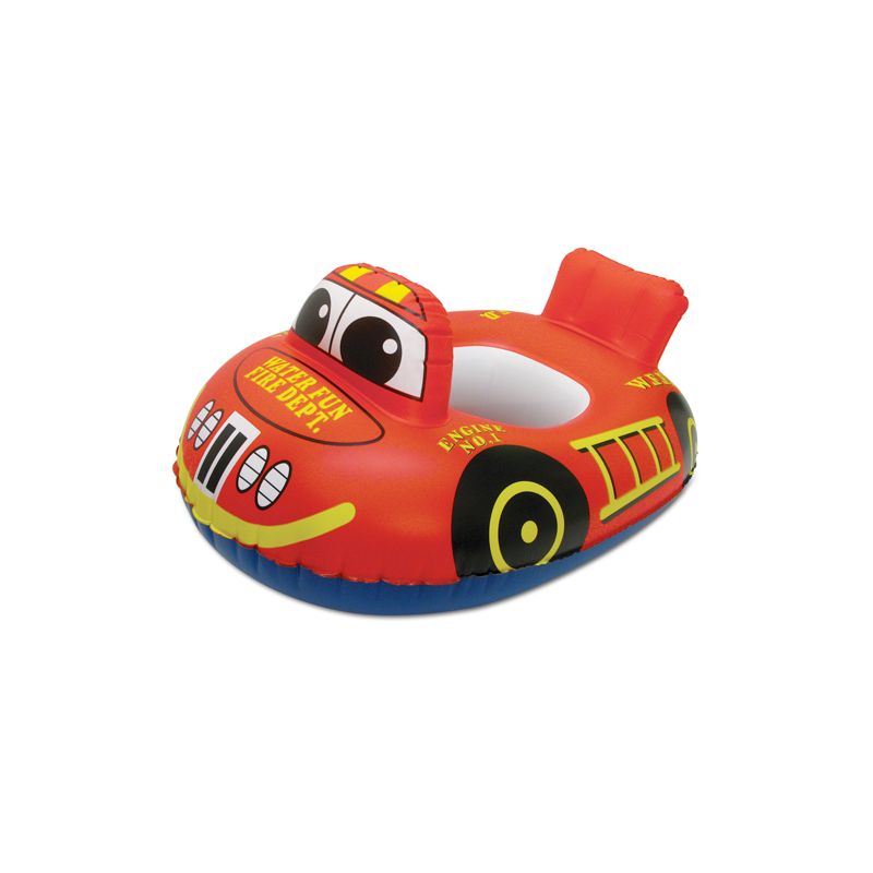 Swim Central Inflatable Red and Blue Transportation Rider Firetruck Swimming Pool Baby Float, 29.5-Inch, 2 of 3