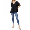 Women's Textured Babydoll Top - Plus Size - entro - 4 of 4