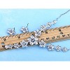 Anna-Kaci Women's Statement Necklace and Earring Set with Blue and Purple Crystal Accents, Silver Tone, Adjustable Chain, Vibrant Design - Purple - 3 of 4