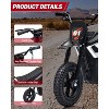 24V Electric Dirt Bike with Rear Wheel Suspension,350w Electric Motorcycle Up to 13.67Mile/h - 2 of 4