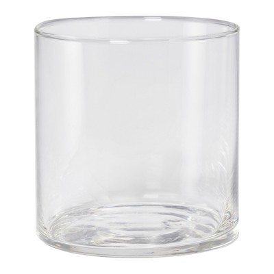 black glass tumbler