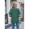 Women's V-Neck Basic Top - Soft Skin-Friendly Versatile Tee - 4 of 4