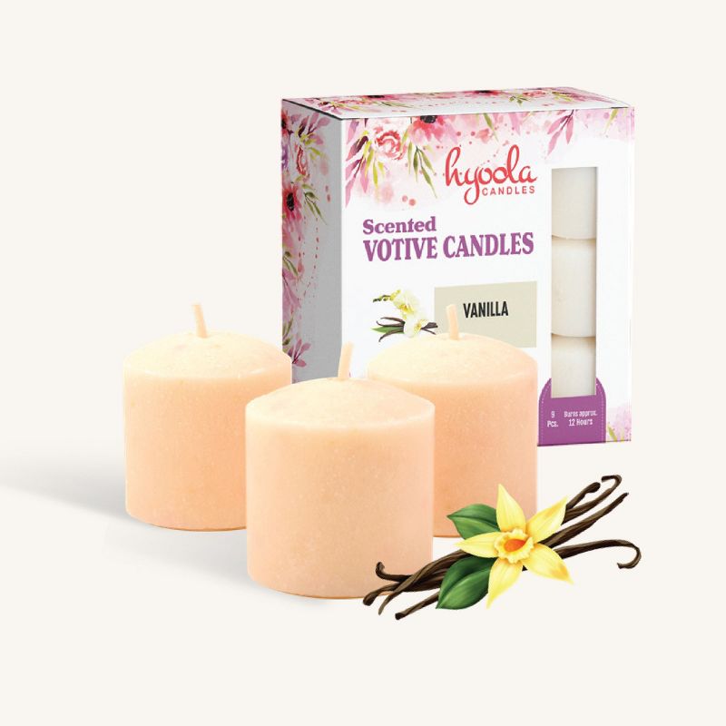 Hyoola Scented Votive Candles - Vanilla - 12 Hours - 9 Pack, 2 of 4
