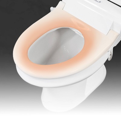 White Elongated Electric Bidet Toilet Seat with Remote Control