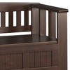 WyndenHall 48" Normandy Transitional Solid Wood Entryway Storage Bench with Shelf Brunette Brown: Foyer Bench, Shoe Organizer - 3 of 4