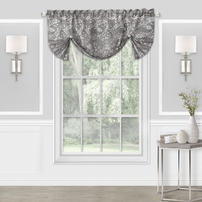 GoodGram Watercolor Lillies & Cherry Blossoms Floral Charlotte Pastel Semi Sheer Single Window Curtain Panel